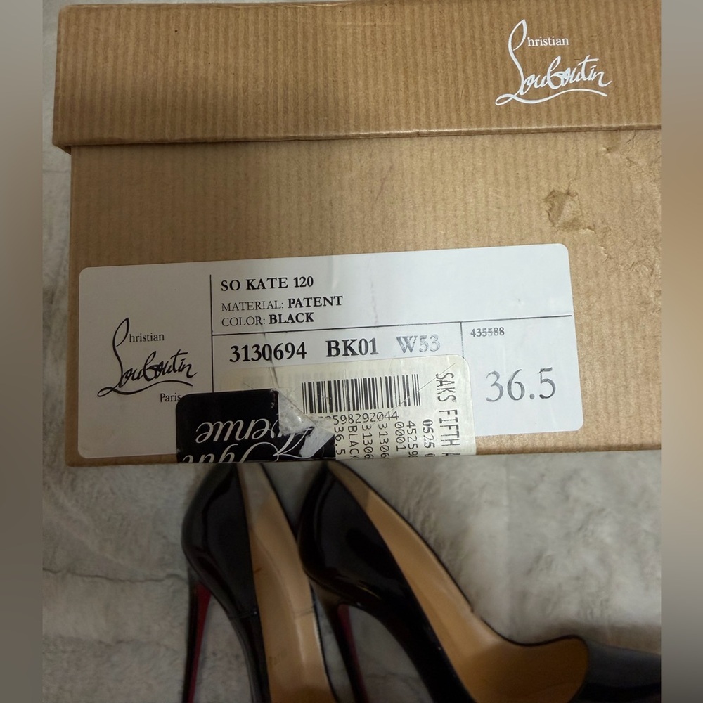 NEW! $945 Christian Louboutin So Kate Patent Pointed Toe Pumps Heel 36.5 / 5.5 6 - Picture 7 of 10
